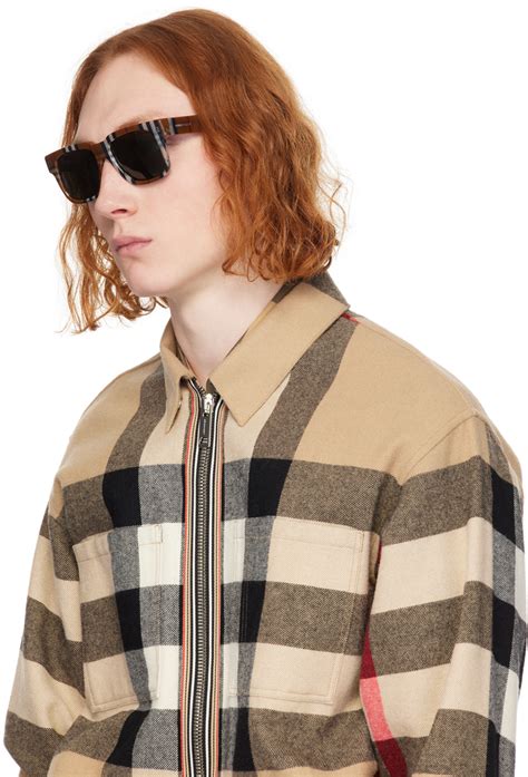 burberry men's check square sunglasses|burberry square sunglasses women.